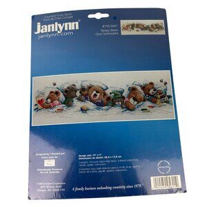 Janlynn Sleepy Bears Counted Cross Stitch 2003 #195-0601 19"x 7" Fiona Jude